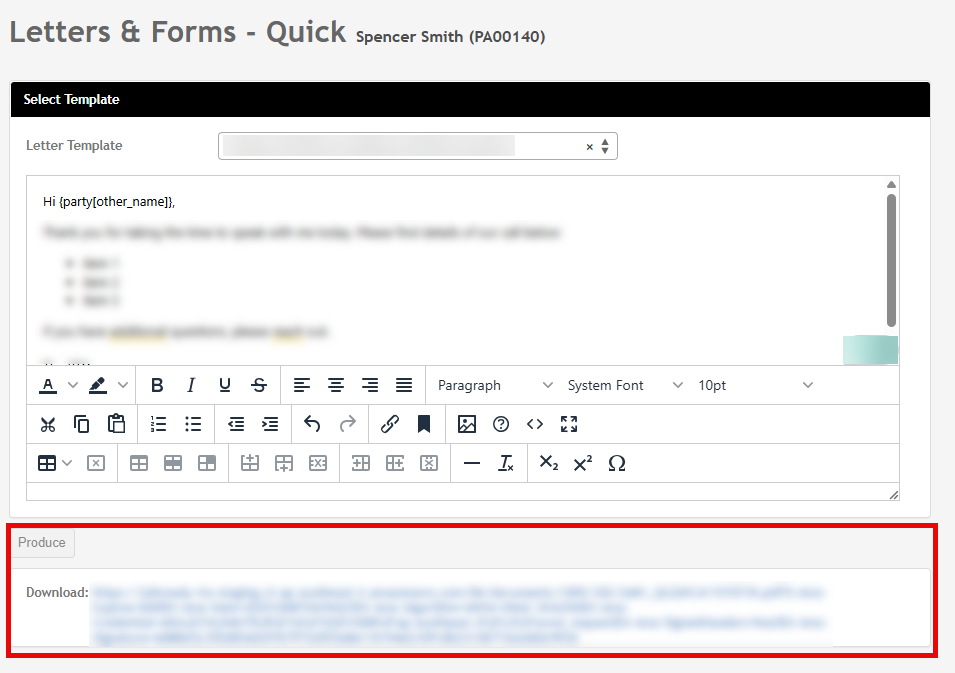 Letters and Forms