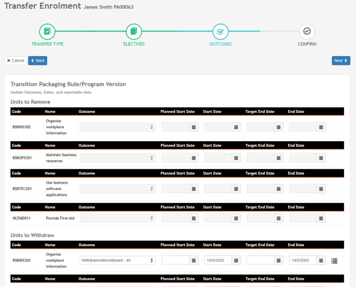 Packaging Rule Transfer Wizard