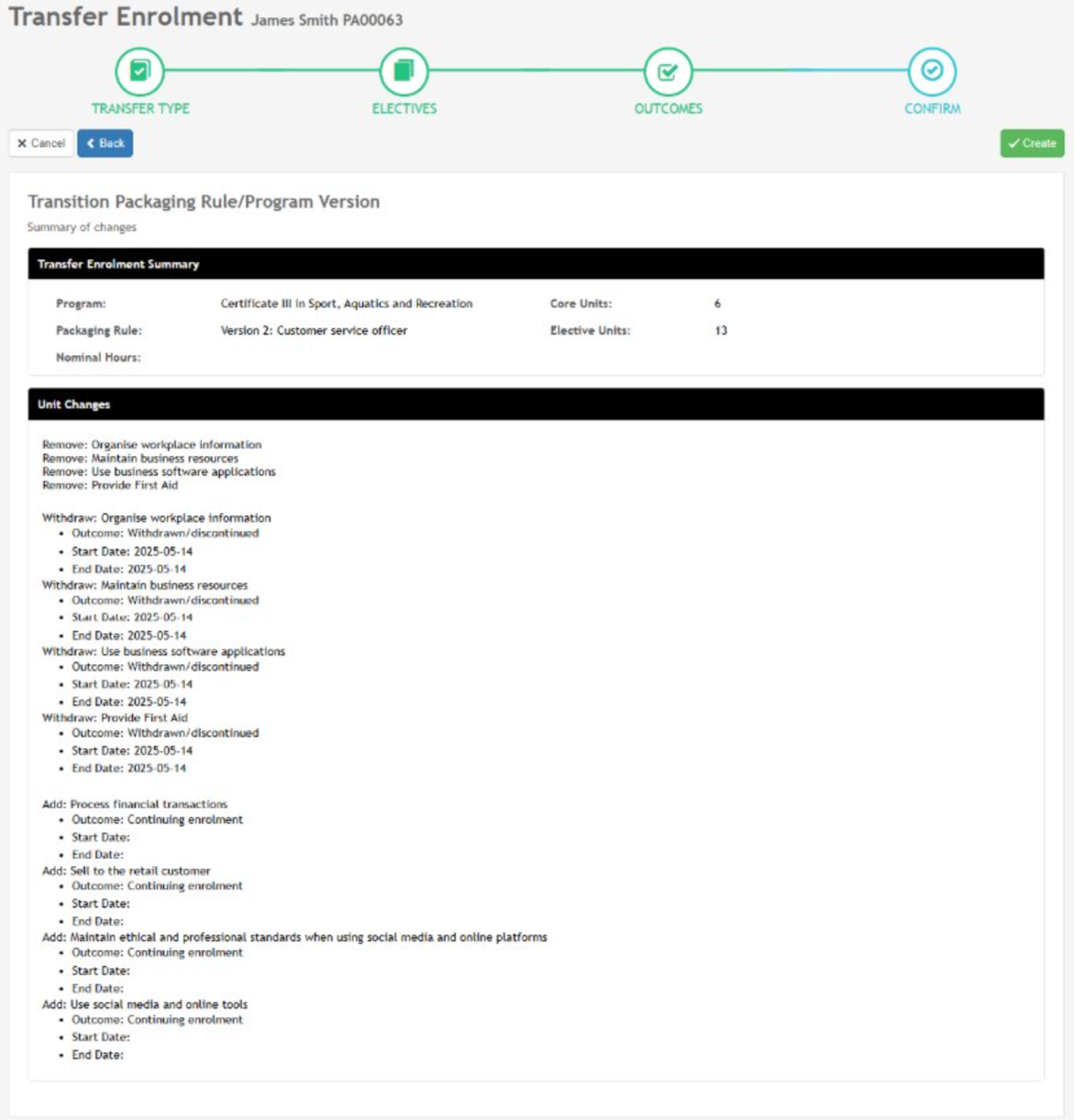 Packaging Rule Transfer Wizard