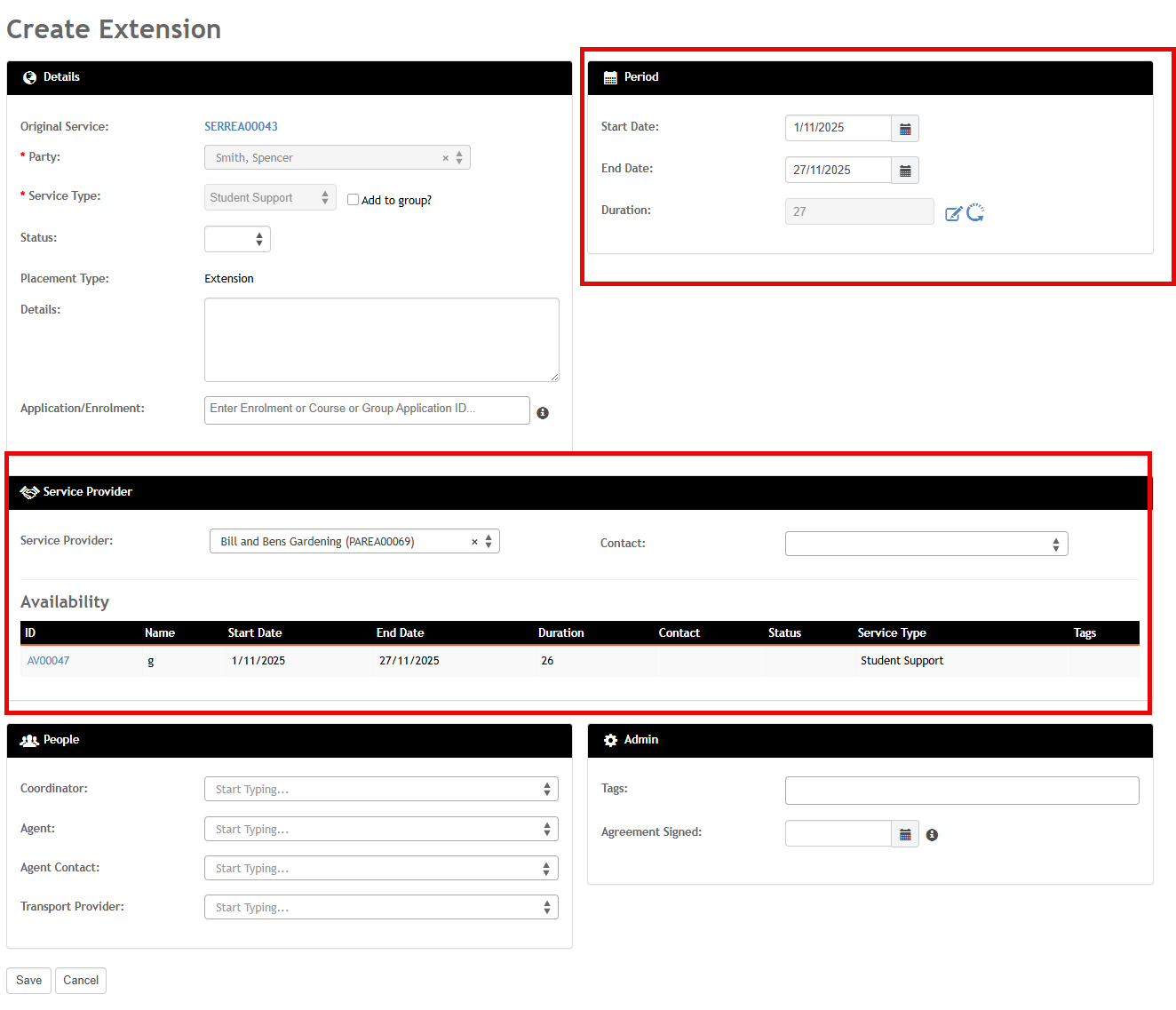 Extension Requests