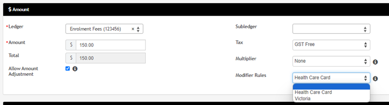 Smart Fee Modifier Rules