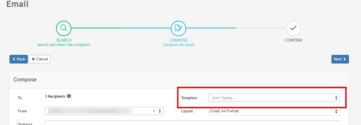 Process: Sending Bulk Emails Using the Communications Email Tool