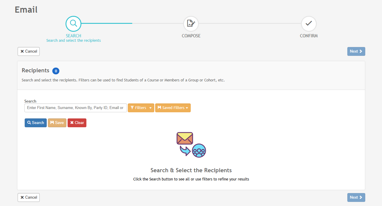 Process: Sending Bulk Emails Using the Communications Email Tool
