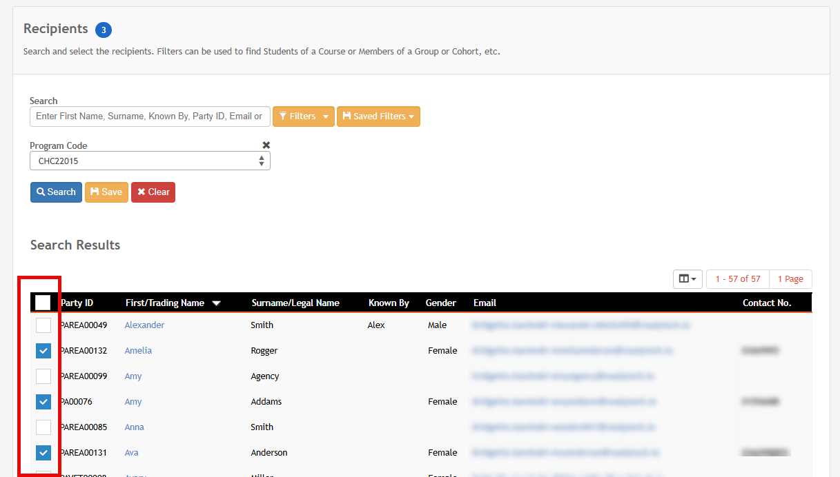 Process: Sending Bulk Emails Using the Communications Email Tool