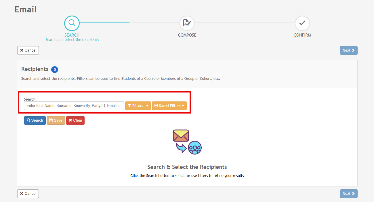 Process: Sending Bulk Emails Using the Communications Email Tool