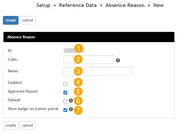 Managing Absence Reasons